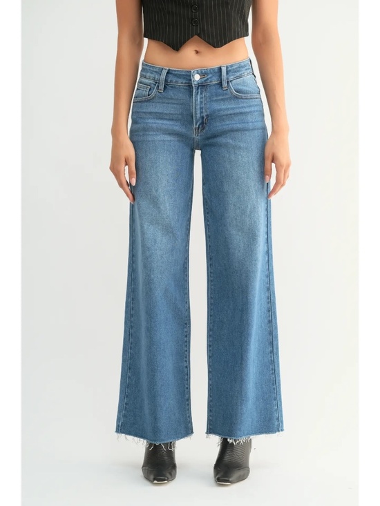 Just USA Denim - Just USA Medium Blue Relaxed Wide Leg Size 6